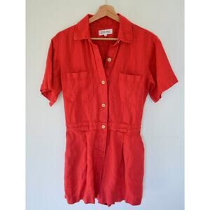 Alex Mill Cassi Romper In Linen Size Small